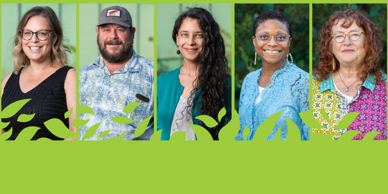 A collage of the five board of directors candidates