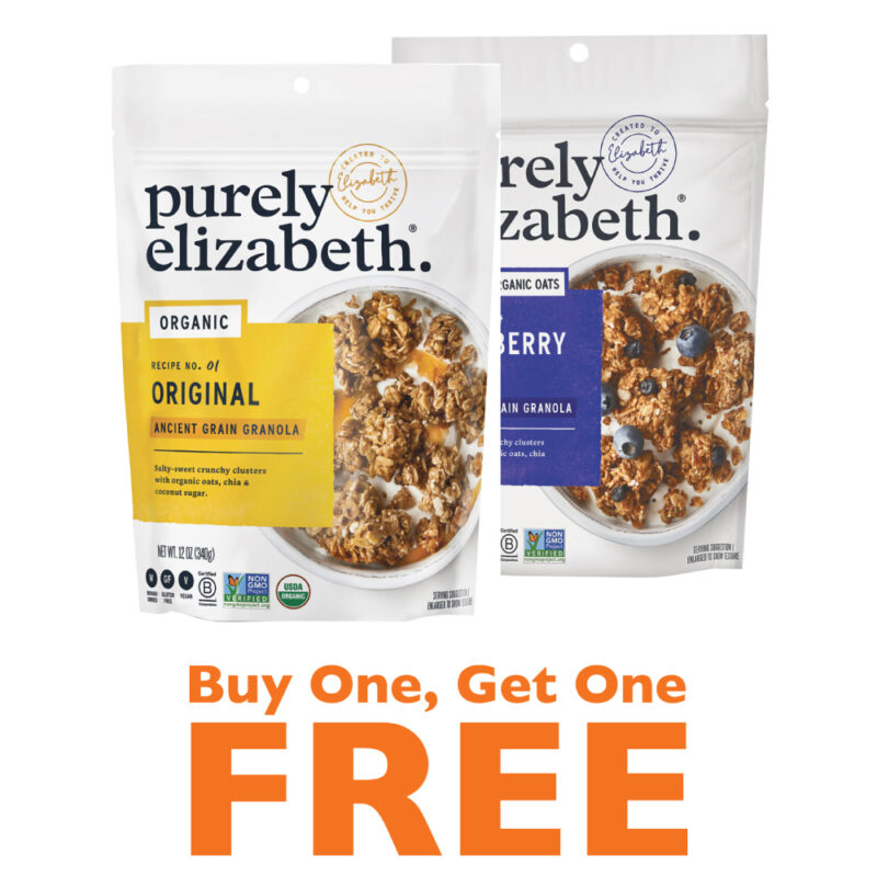 Buy one, get one free deal on Purely Elizabeth Granola