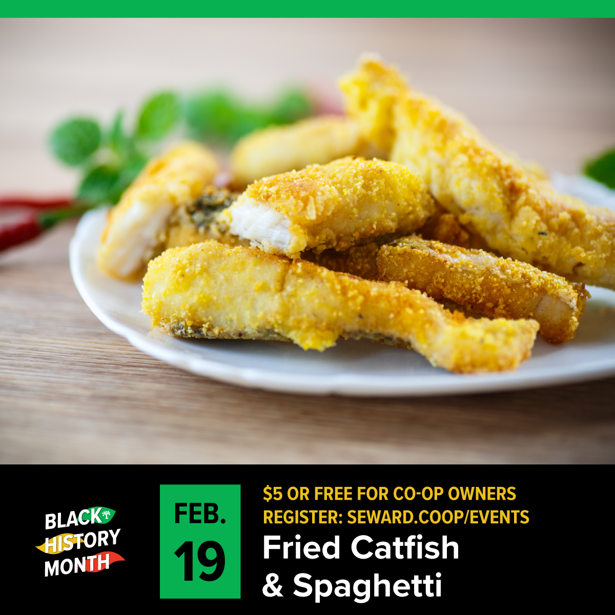 Fried Catfish and Spaghetti - Seward Community Co-op