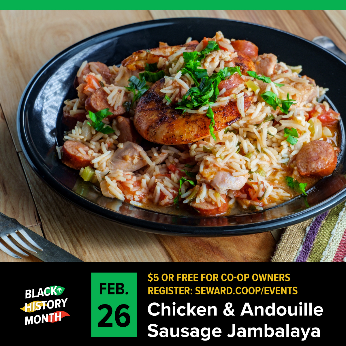 Chicken and Andouille Sausage Jambalaya Seward Community Coop