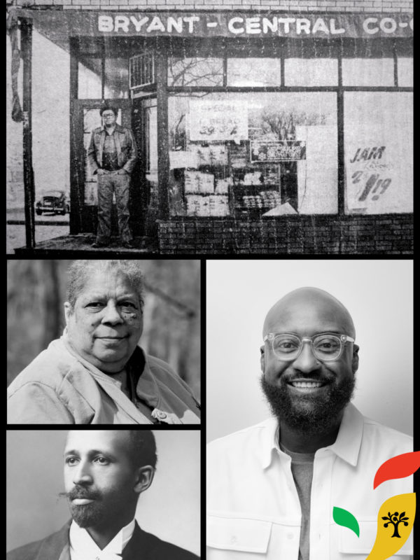 A collage of photos of four Black cooperative leaders