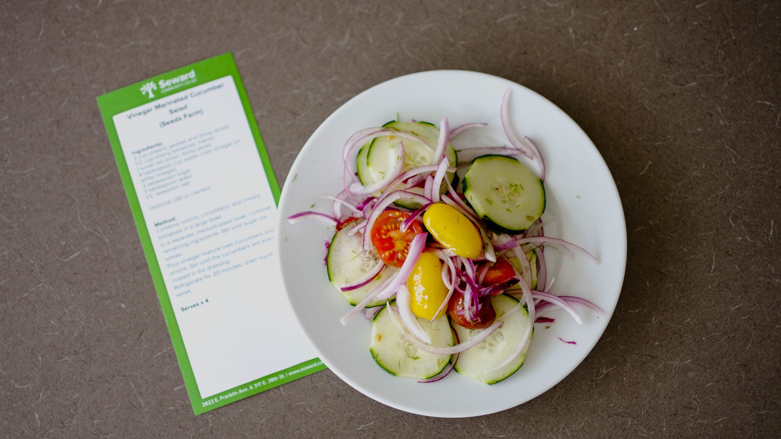 Vinegar Marinated Cucumber Salad - Seward Community Co-op