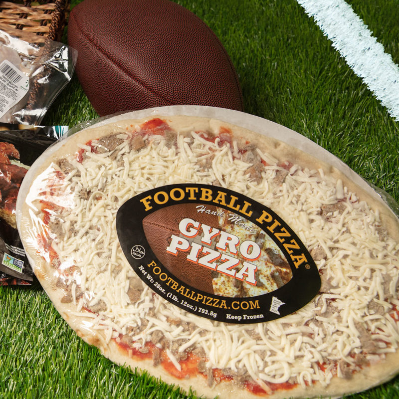 A picture of a Gyro Football Pizza