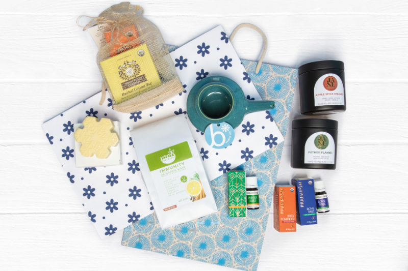 A variety of wellness gifts