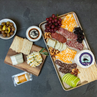 A charcuterie board