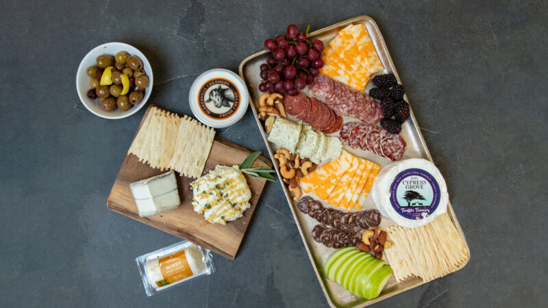 A charcuterie board