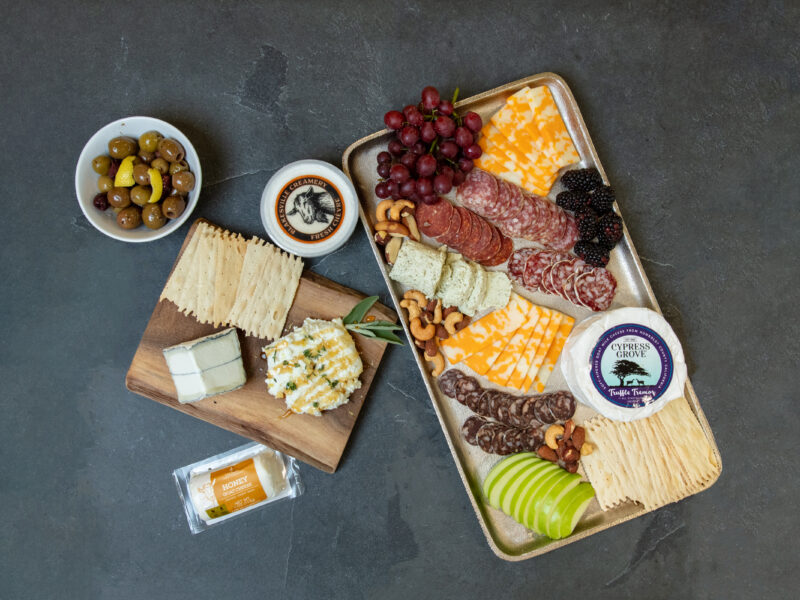 A charcuterie board