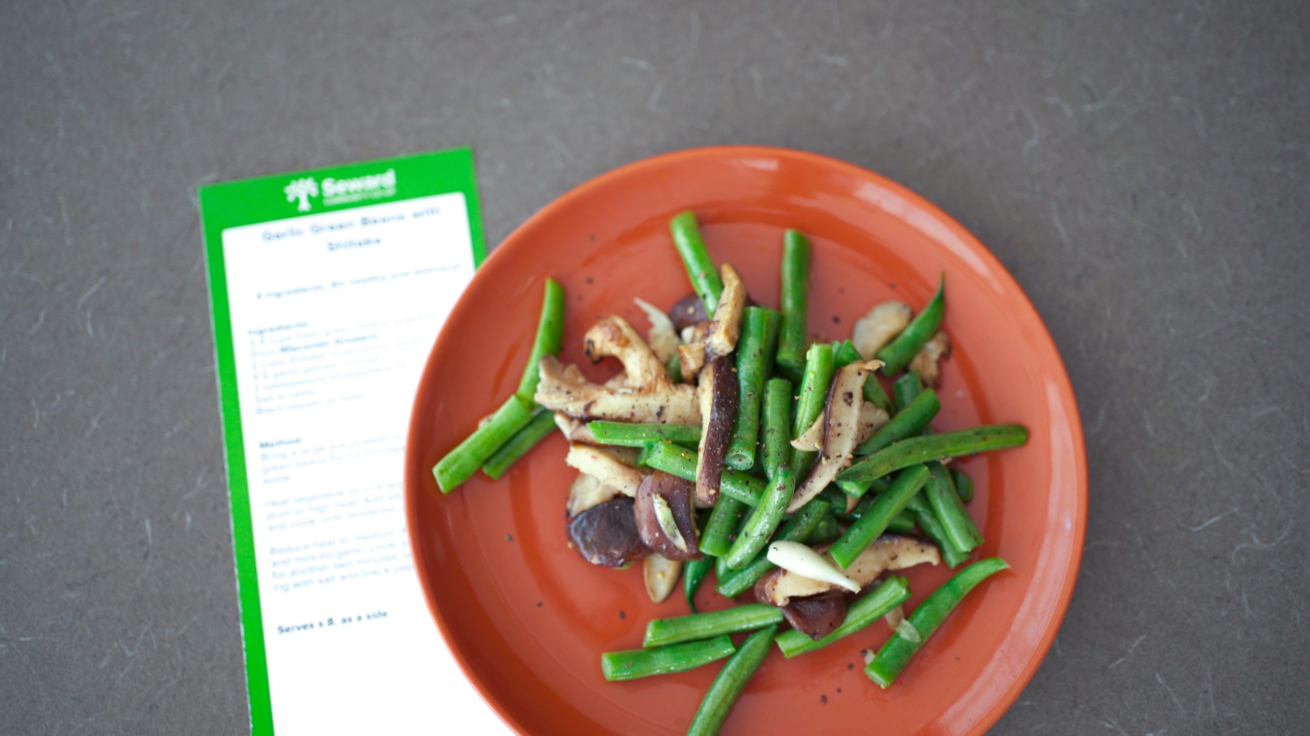 Garlic Green Beans with Shitake Seward Community Coop