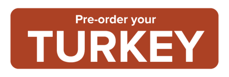 A button that reads "Pre-order your Turkey"