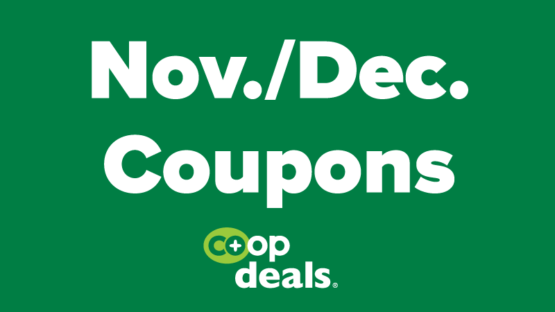 November/December coupons