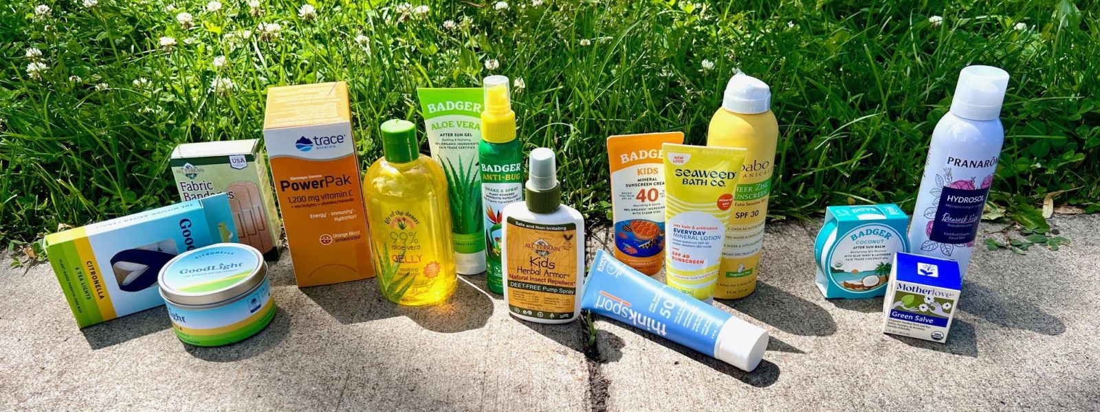 A variety of Wellness products that are especially useful in the summer months