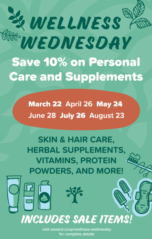 A graphic advertising the Wellness Wednesday sale