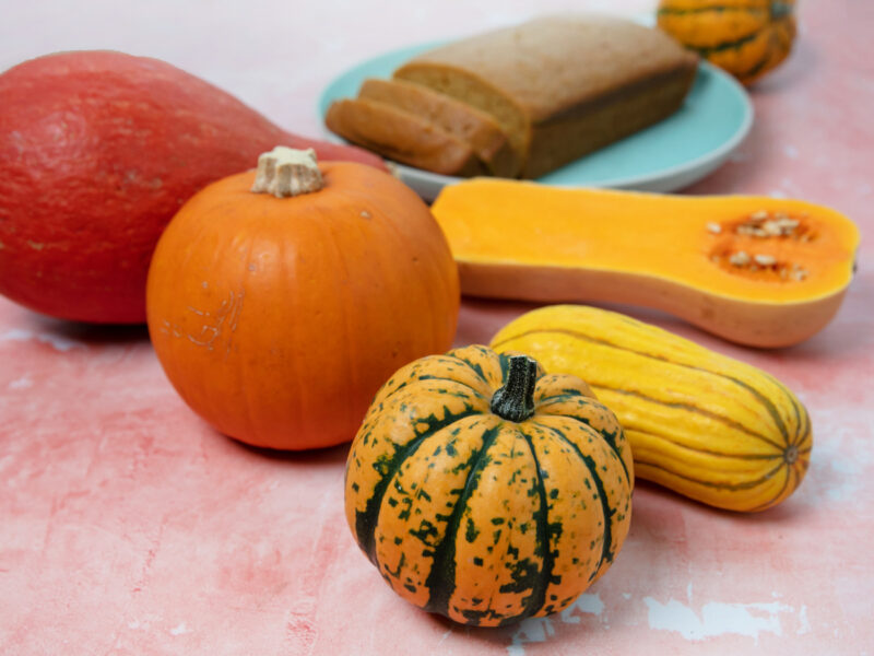 Squash on a pink background