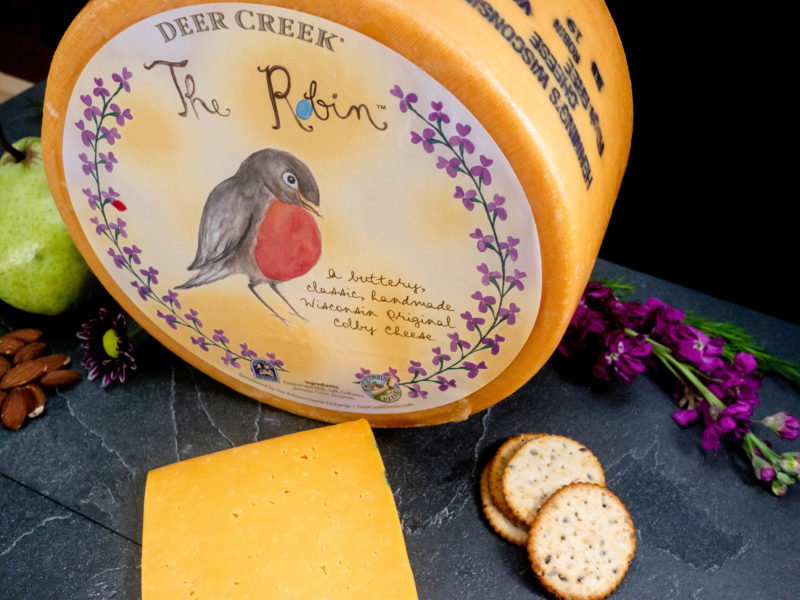 wheel of cheese and crackers