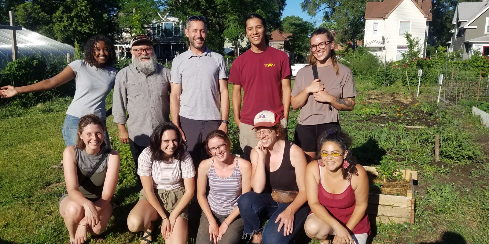 A group photo of the Tamales y Bicicletas greenhouse crew