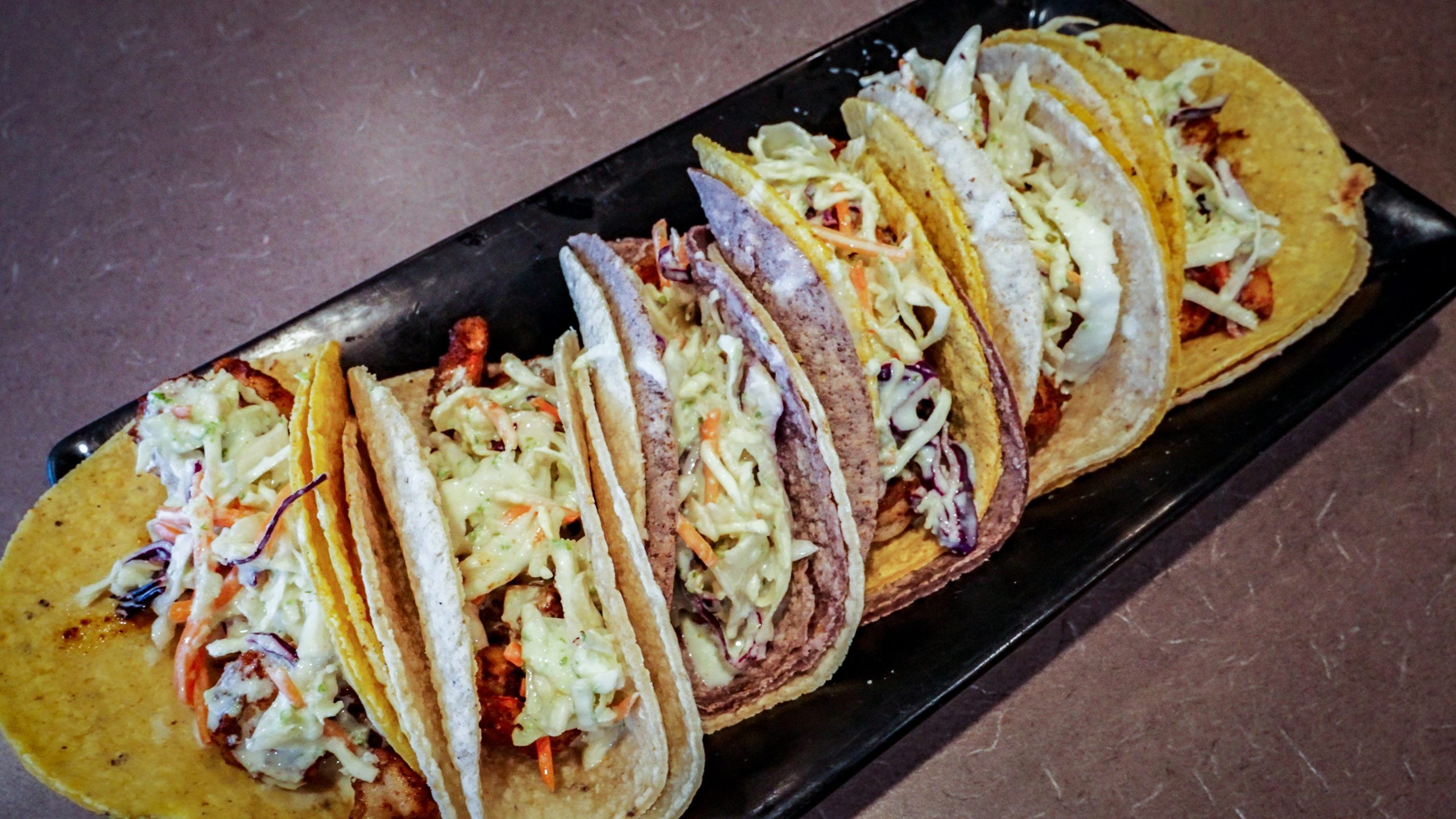 Shrimp Tacos with Creamy Slaw on Nixta Tortillas - Seward Community Co-op