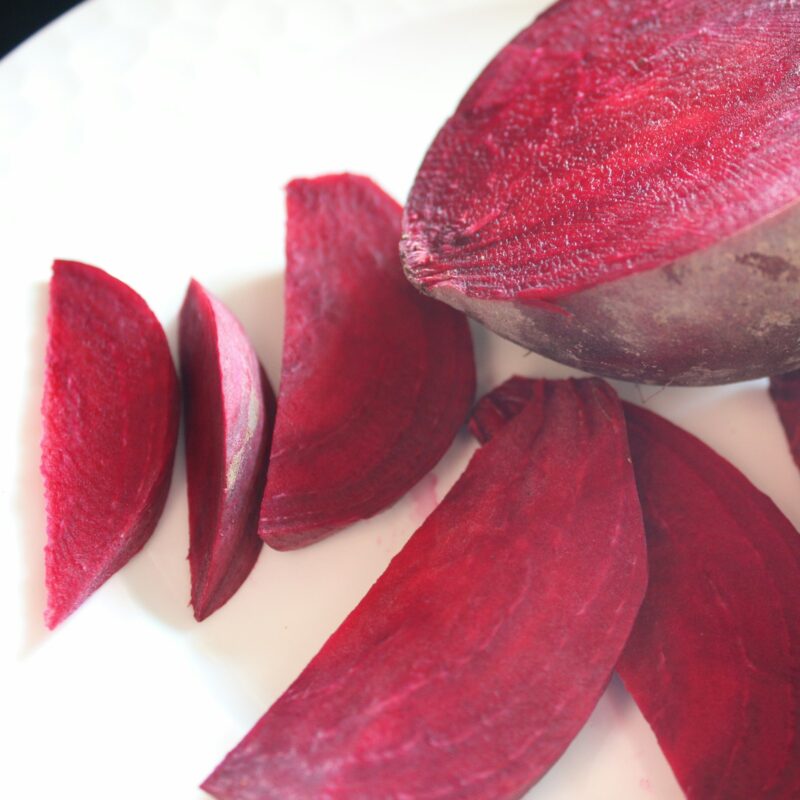 a sliced red beet