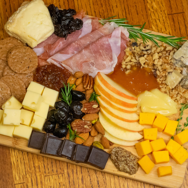 a delightful spring cheese board